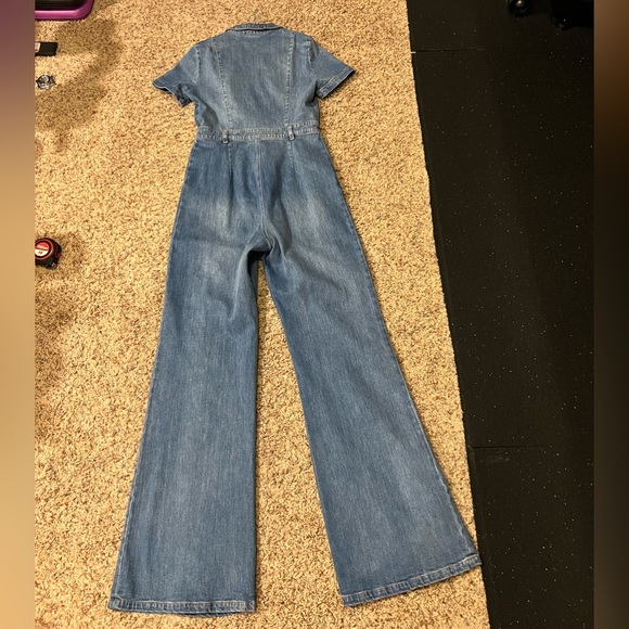Alice and Olivia wide leg denim jumpsuit - Picture 5 of 7